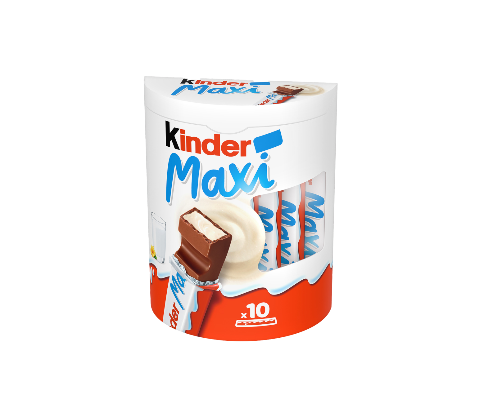 KINDER MAXI : Chocolat supérieur au lait avec fourrage au lait - 10 x 21g