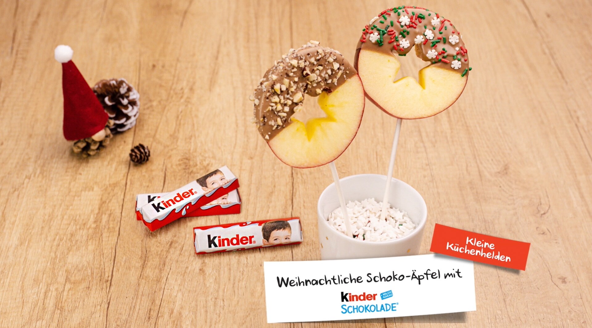 Weihnachtliche SchokoÄpfel mit kinder Schokolade kinder Deutschland