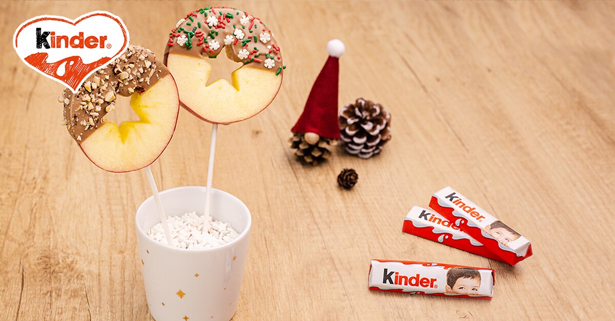 Weihnachtliche SchokoÄpfel mit kinder Schokolade kinder Deutschland