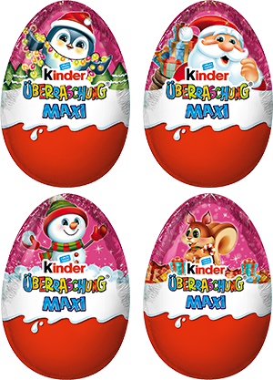 kinder Überraschung Maxi Rosa Ei Weihnachten 100g