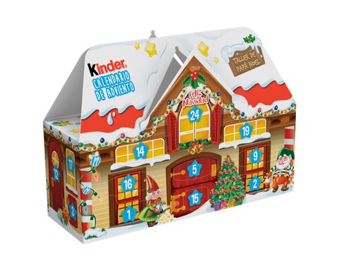 calendario adviento chocolate casa kinder para navidad