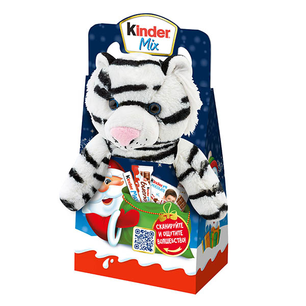 Набор кондитерских изделий Kinder® Mix с подарком «Снежный тигр», 137,5 г